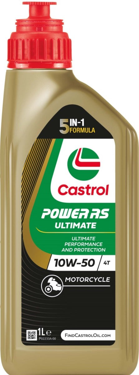 Castrol Oil Power RS Racing 4T 10W-50 Flasche mit 1 Liter Inhalt