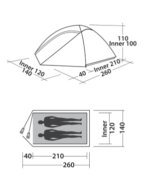 Easy Camp Meteor 200 Zelt – grün