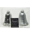 Decoris Weihnachtsanhänger-Set, Uhren-Set, 2 Stück, Silber