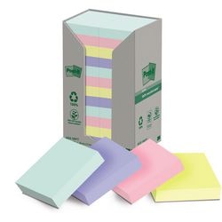 Pic-Haftnotizen, Post-it, recycelt, 38 x 51 Stück, 24-Karton-Farbsortiment