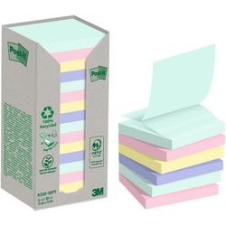 Haftnotizen Z-Notes Post-it-Packung mit 16 Farbsortimenten, 100 Blatt pro Block