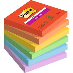 Super-Haftnotizen Post-it, 76 x 76 mm, 90 Blatt mit verspieltem Farbsortiment
