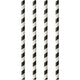 Papstar Papierstrohhalme schwarz, weiß gestreift 6 mm Durchmesser