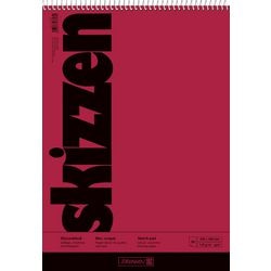 Skizzenblock braun rot