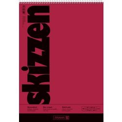 Skizzenblock braun rot