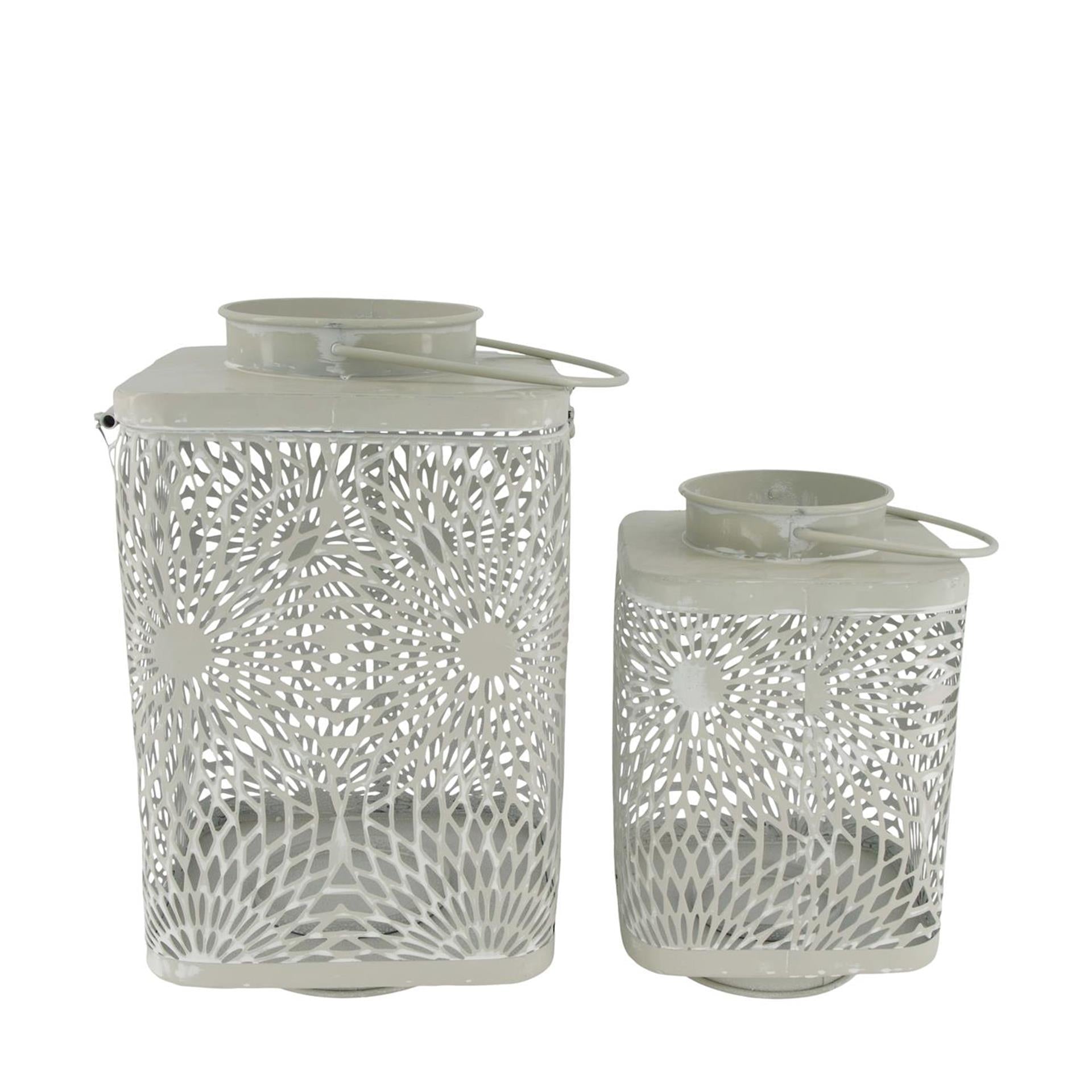 Dijk Natural Collections Laterne Metallgrau Set a 2