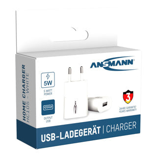 Ansmann Telefon Ladegerät Block USB-A White