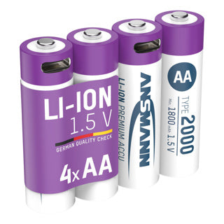 Ansmann wiederaufladbare Bat AA und USB-C