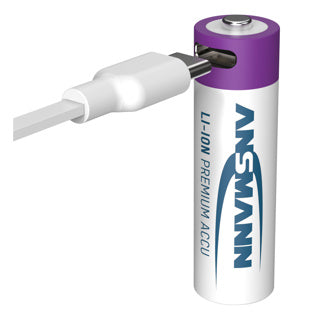 Ansmann wiederaufladbare Bat AA und USB-C