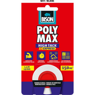 Bison Poly Max Tape weiß 1,5 m