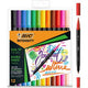 Dual-Filzstifte Bic 989695, Farbsortiment, 12 Stück