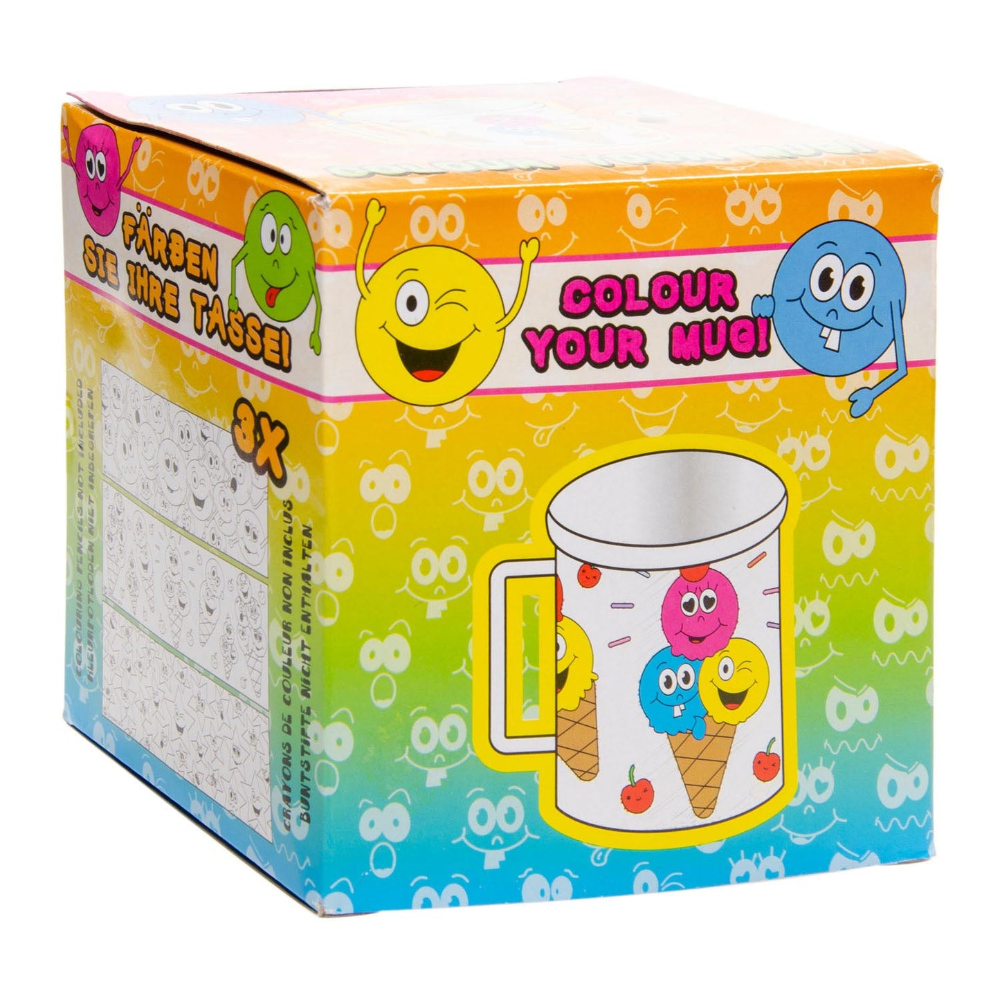 Färbe deine eigene Tasse eines Lächelns Gesicht
