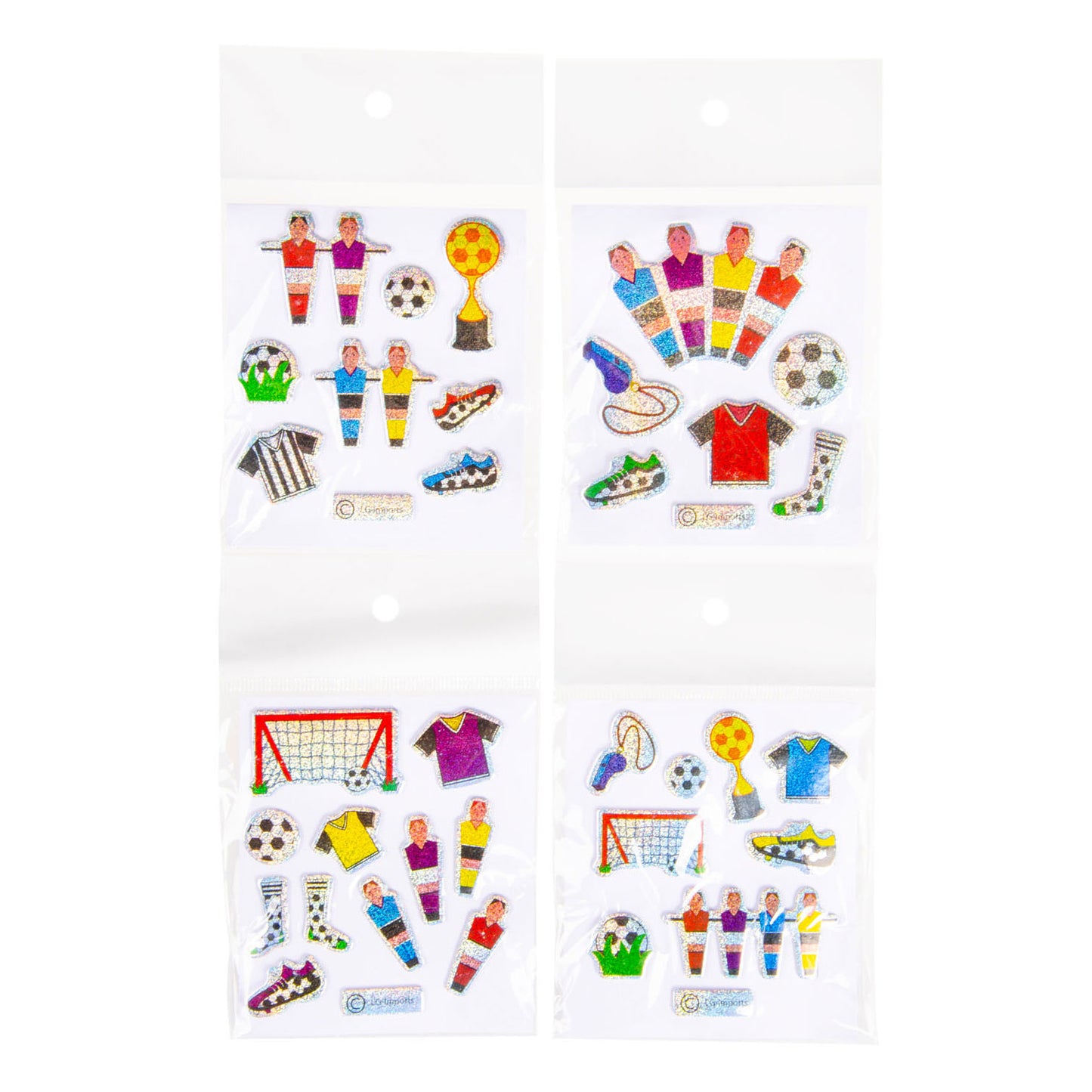 LG-Imports-Aufkleber Fußball glitzern
