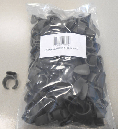 Hesling-Jacke BD Hes Clip 20 mm graues PVC DS A 10