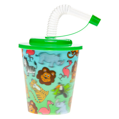 LG importiert Tasse mit Deckel und Stroh wild, 12st.