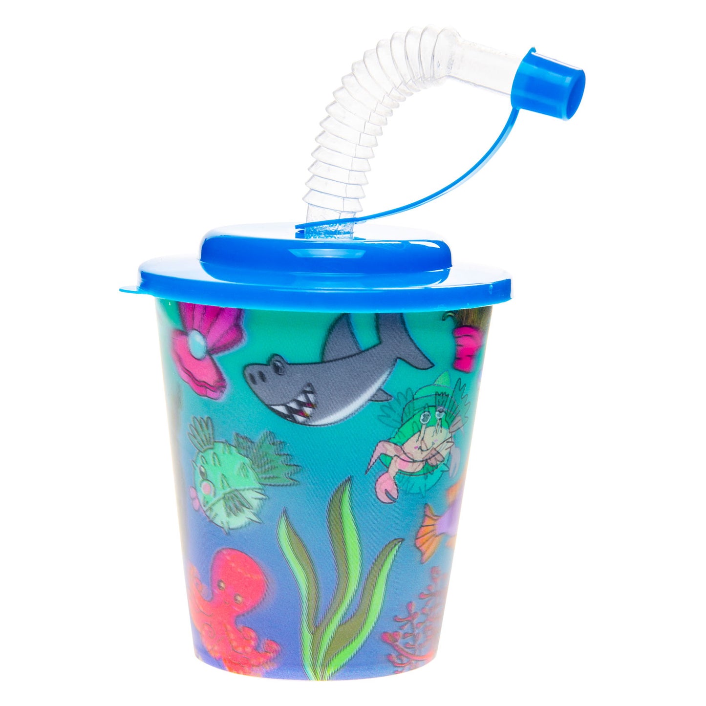 LG importiert Cup mit Deckel und Stroh unter Wasserwelt, 12st.