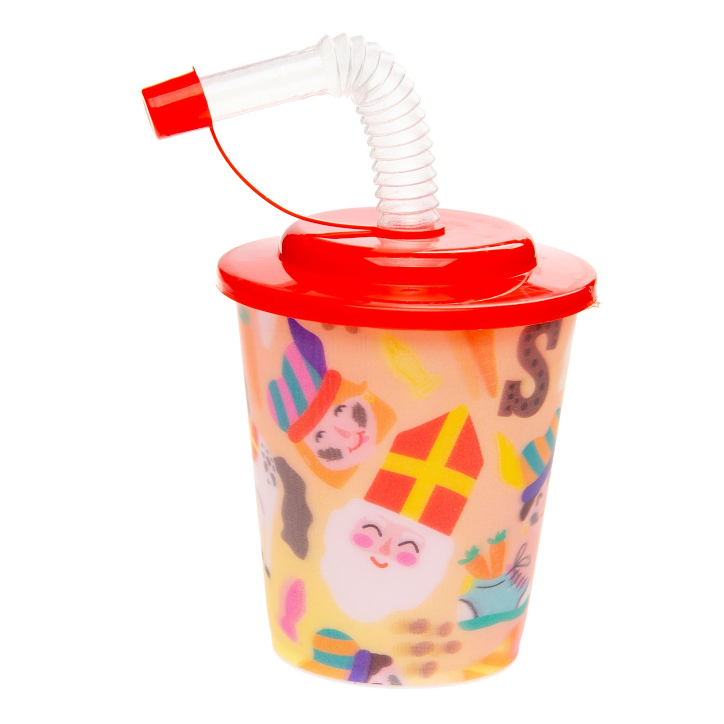 LG importiert Cup mit Deckel und Stroh Sinterklaas, 12st.