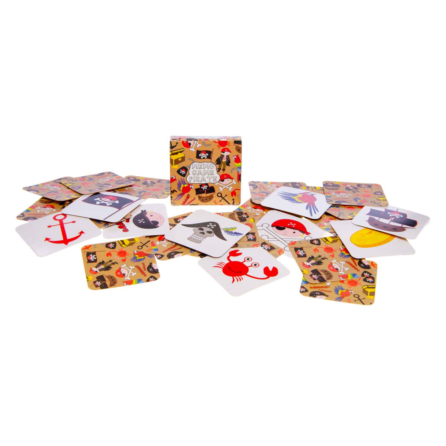 Duckiez Mini -Memospel Piraat, 28 Karten