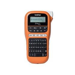 Etikettendrucker Brother PTE110G1 Orange, Schwarz