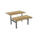 Sitz-Steh-Schreibtisch Euroseats grau 800