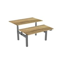 Sitz-Steh-Schreibtisch Euroseats grau 800
