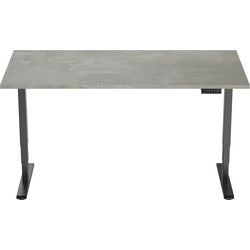 Sitz-Steh-Schreibtisch Euroseats schwarz 800