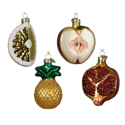 Decoris Weihnachtsanhänger Obstglas 7cm