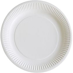 Einwegteller Pappstar Karton 23 cm weiß Packung 100 Stück