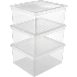 Aufbewahrungsboxhalter 30031 3 x 18 l transparent