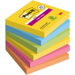 Super-Haftnotizen Post-it 654-sscarn-p4+2 blau, gelb, grün, orange pink