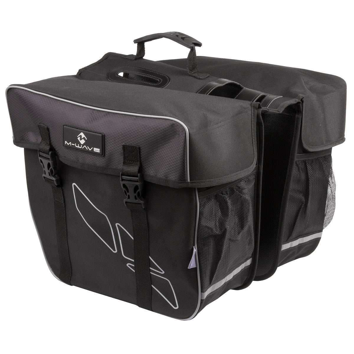 M-Wave Double Fahrradbeutel Amsterdam 30l Schwarzgrau