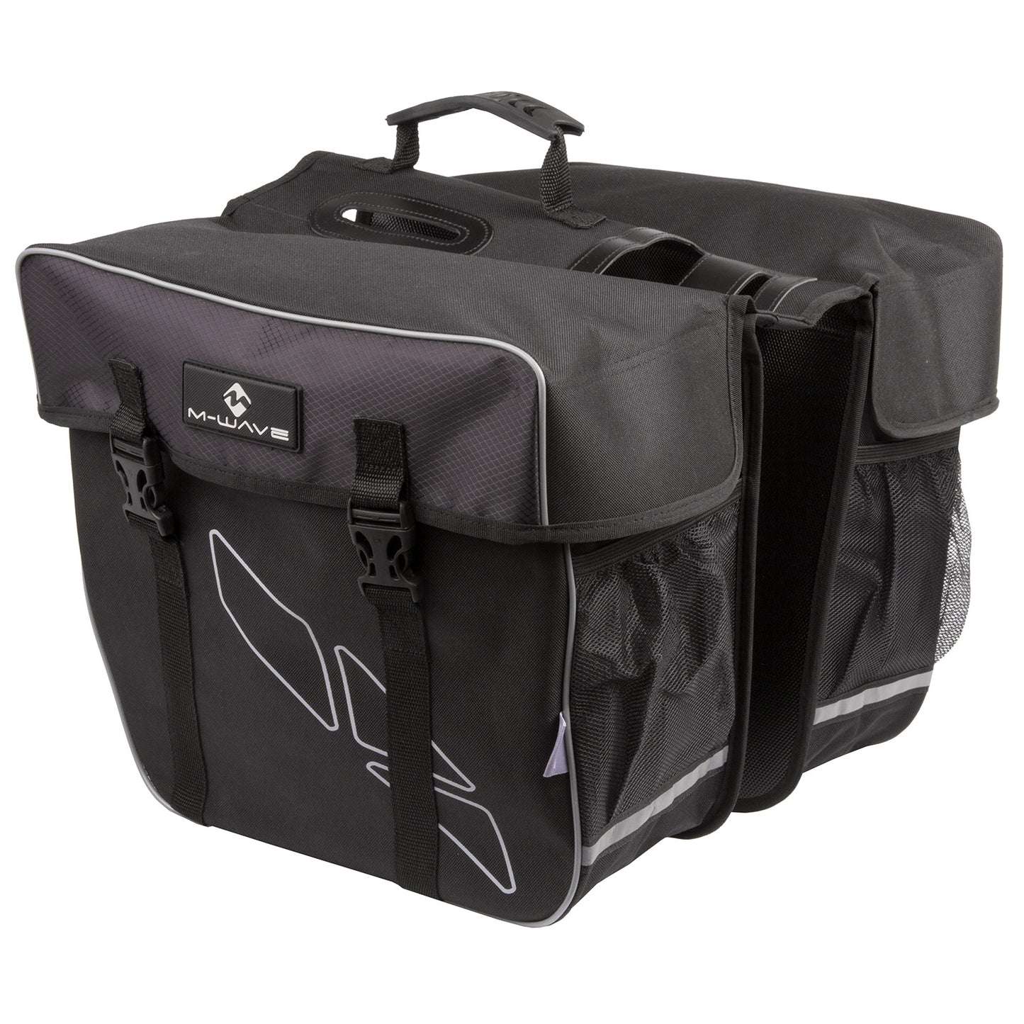 M-Wave Double Fahrradbeutel Amsterdam 30l Schwarzgrau