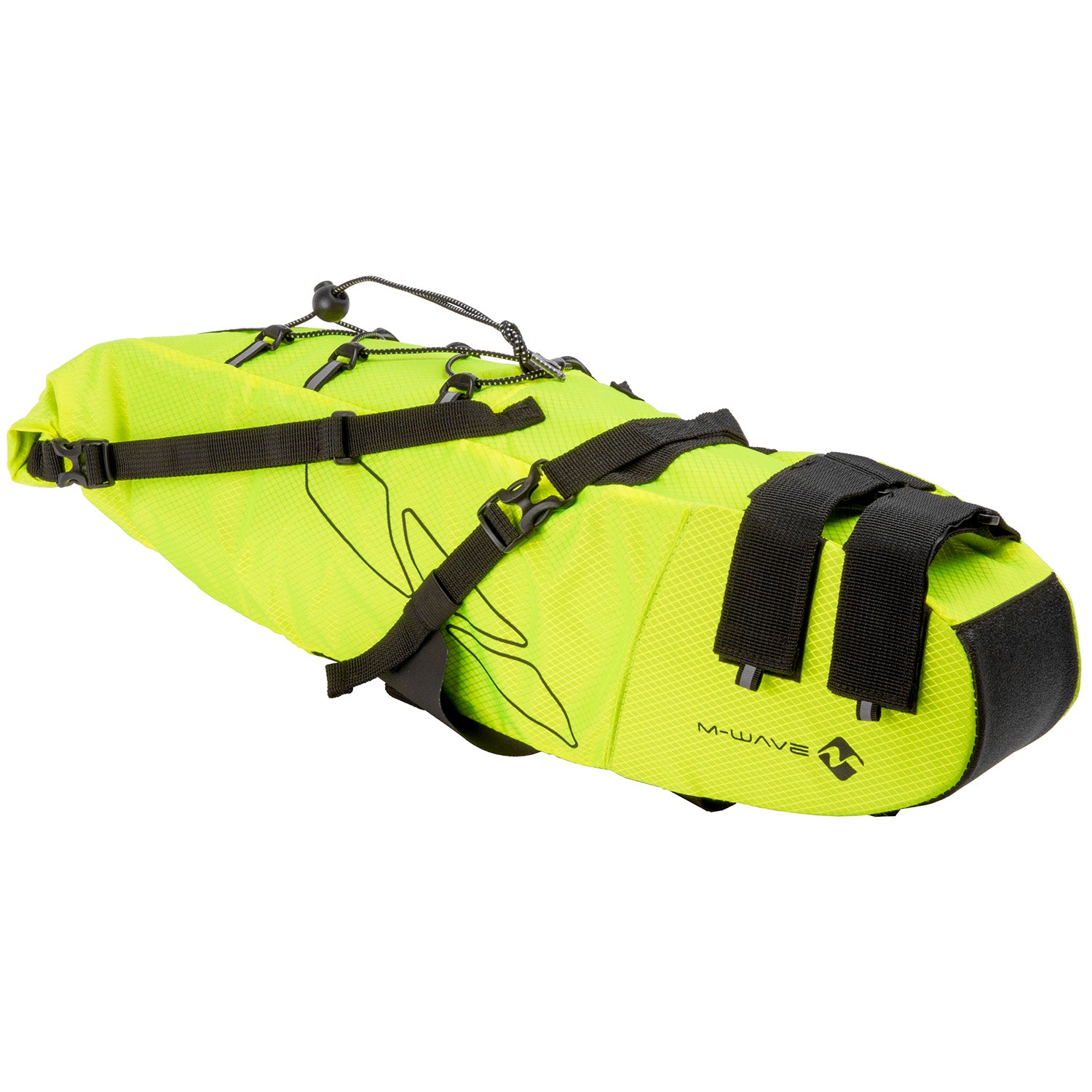 M-Wave-Satteltasche raue Fahrt L 11 Liter Nylon gelb Schwarz