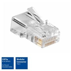 ACT MODULAR CAT5E RJ-45-Stecker (10 Teile), Reißverschlussbeutel
