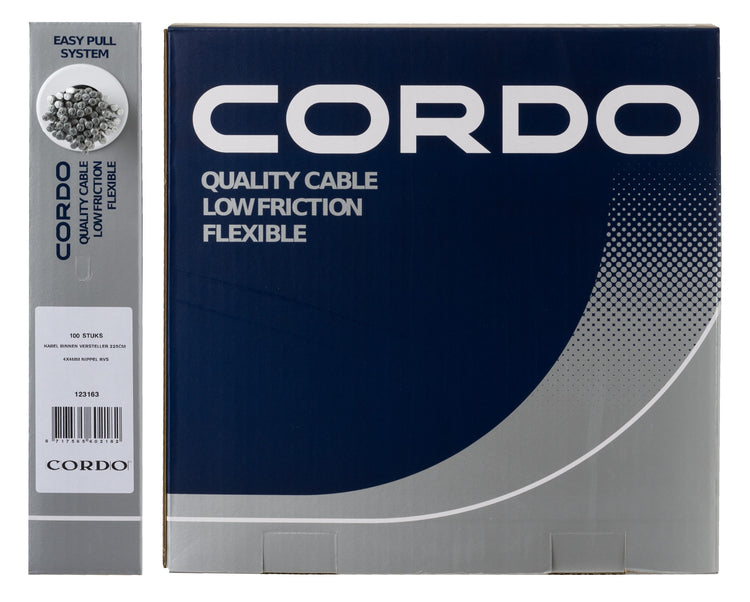 Cordo Kabelinnenzugversteller 225cm ø1,1mm + 4x4mm Nippel Edelstahl Werkstatt (100)