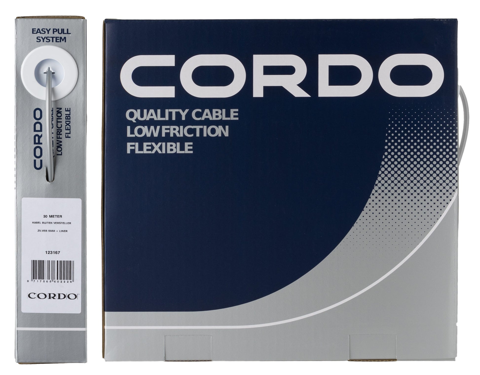 Cordo-Kabel-Außenkabel-Einsteller Silber 5 mm 30 Meter + Liner-Werkstatt
