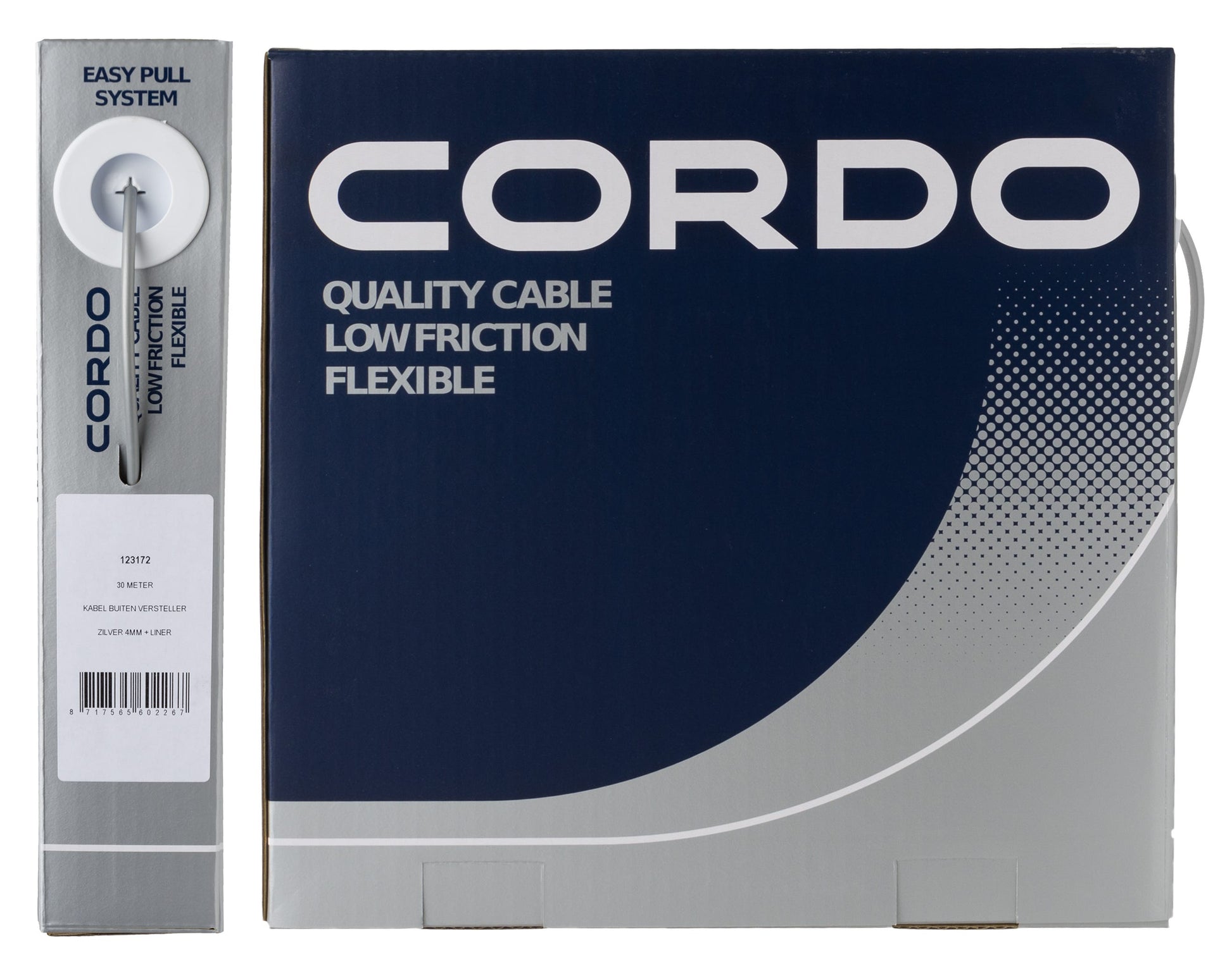 Cordo-Kabel-Außenkabel-Einsteller Silber 4 mm 30 Meter + Liner-Werkstatt