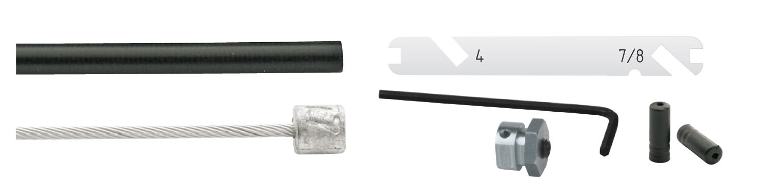 Cordo Kabelsatz Kabelsatz Versteller Nexus 4 7 8 Gang schwarz 170cm 225cm Edelstahl