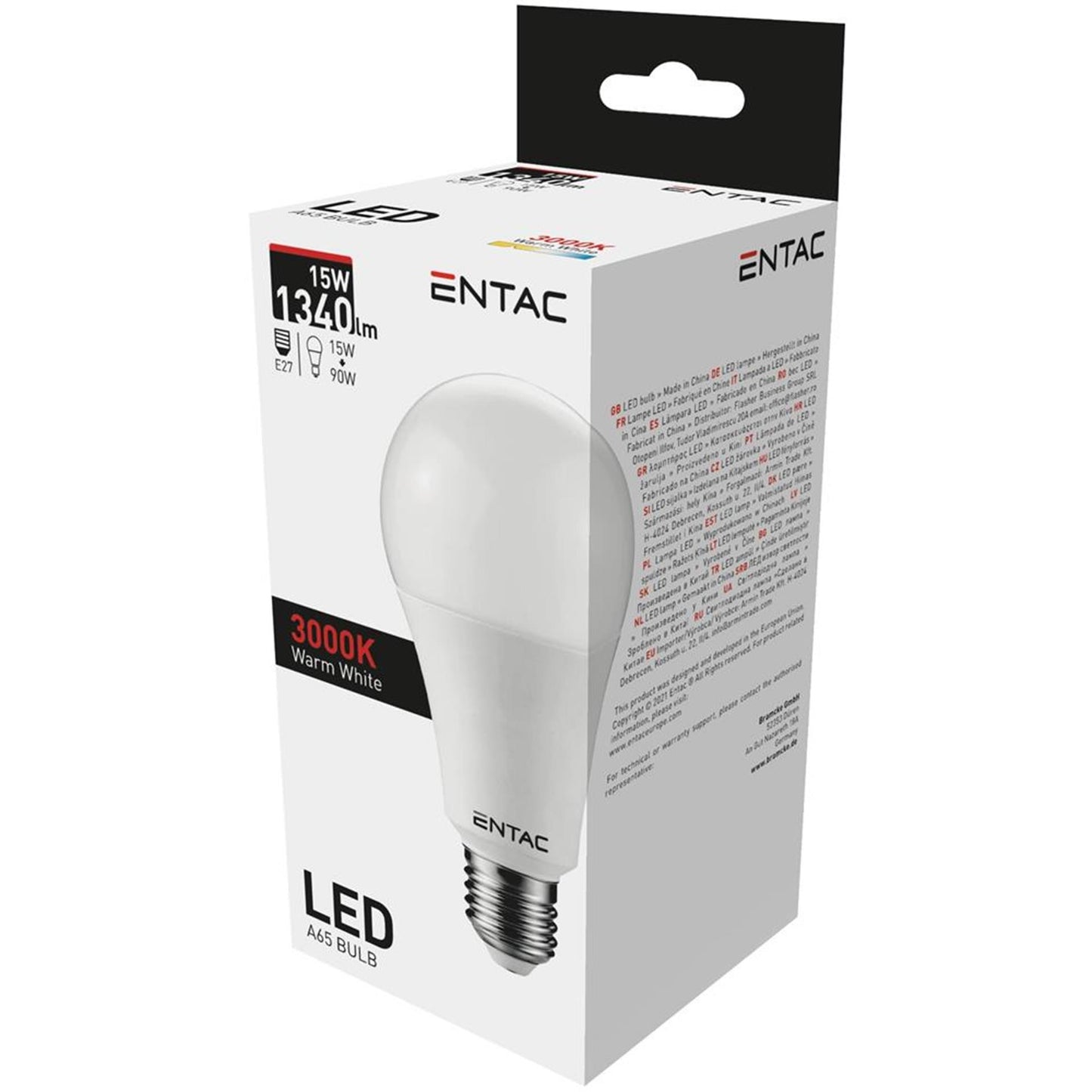 Entac LED-Lampe E27 15W 3000K WW 1340lm