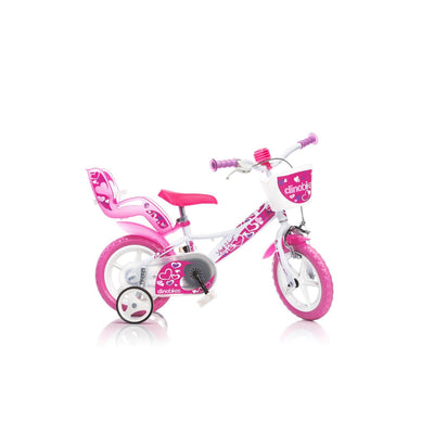 Kleines Herz 12 Zoll 21 cm Mädchen V-Brems weiß rosa