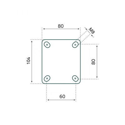 Tarsus-Schwenkrad 125 mm. TPE extra leise