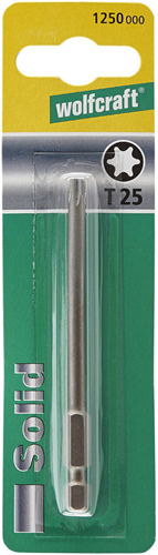 Wolfcraft Schraubbit massiv | tx25 | 89mm | 1 Stück - 1250000
