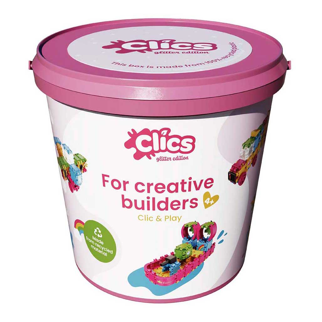 CLICS -Bausteine ​​- Glitzer Bouwset 8in1