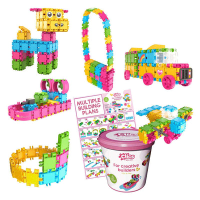 CLICS -Bausteine ​​- Glitzer Bouwset 8in1