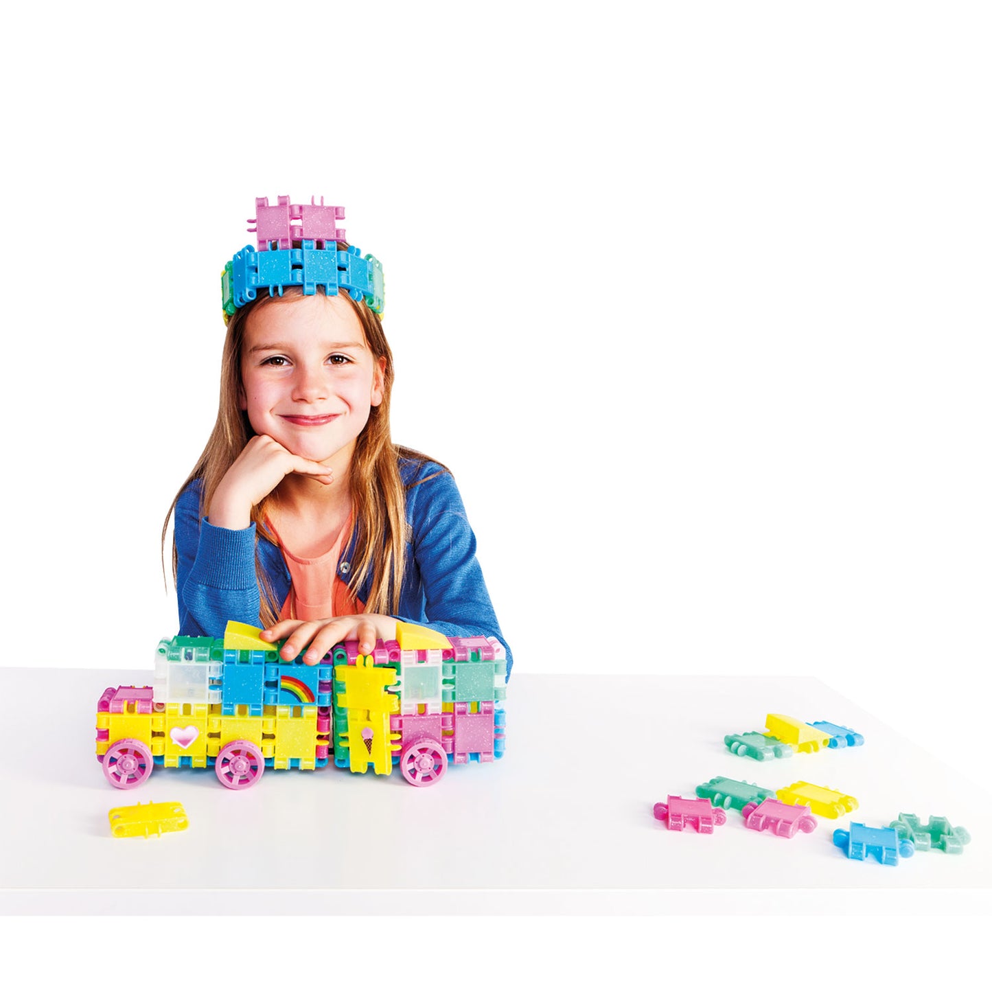 CLICS -Bausteine ​​- Glitzer Bouwset 8in1