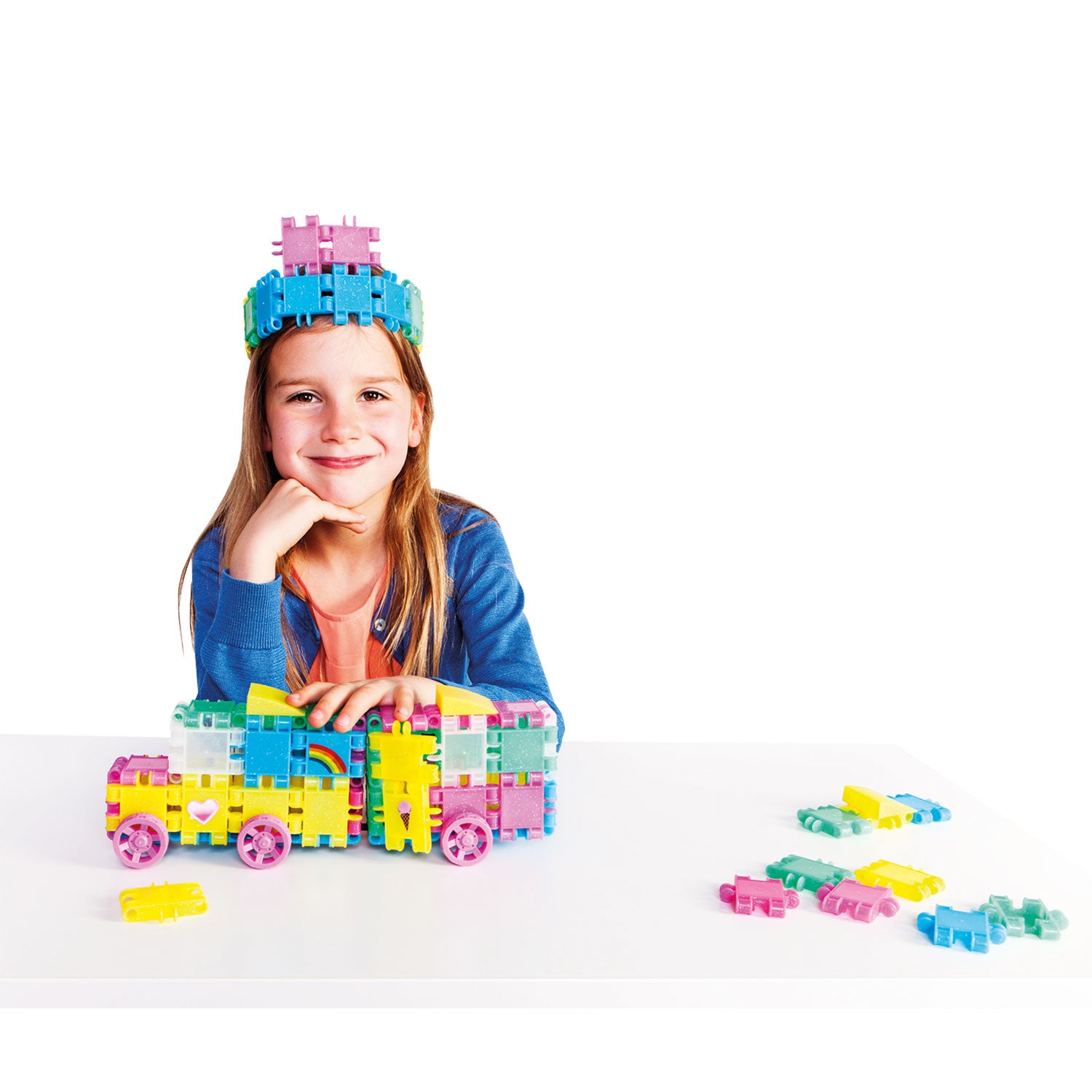 CLICS -Bausteine ​​- Glitzer Bouwset 8in1