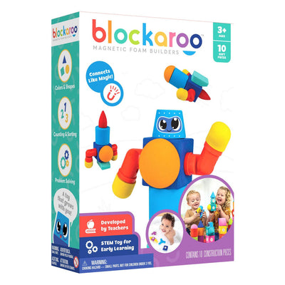 Blockaroo Magnetic Foam Blocks Roboter Box, 10dlg.