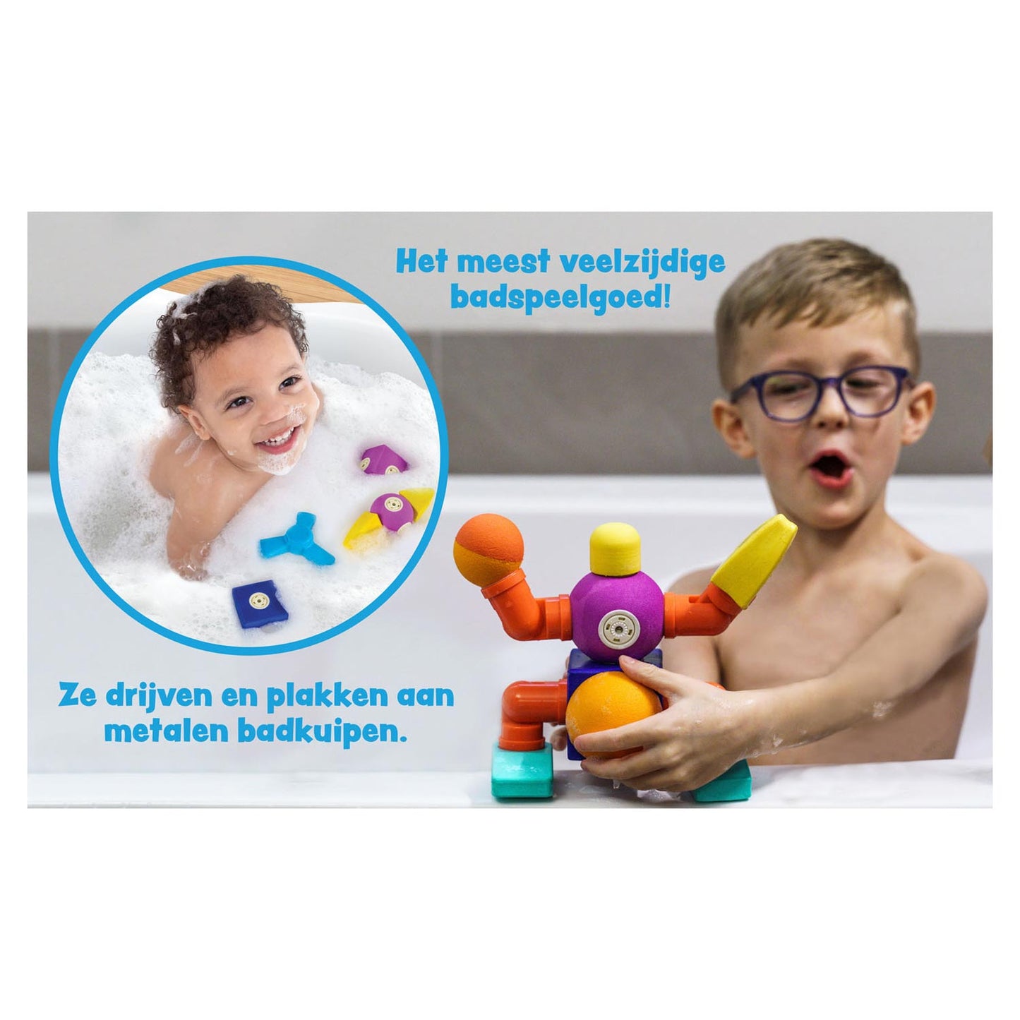 Blockaroo Magnetic Foam Blocks Roboter Box, 10dlg.