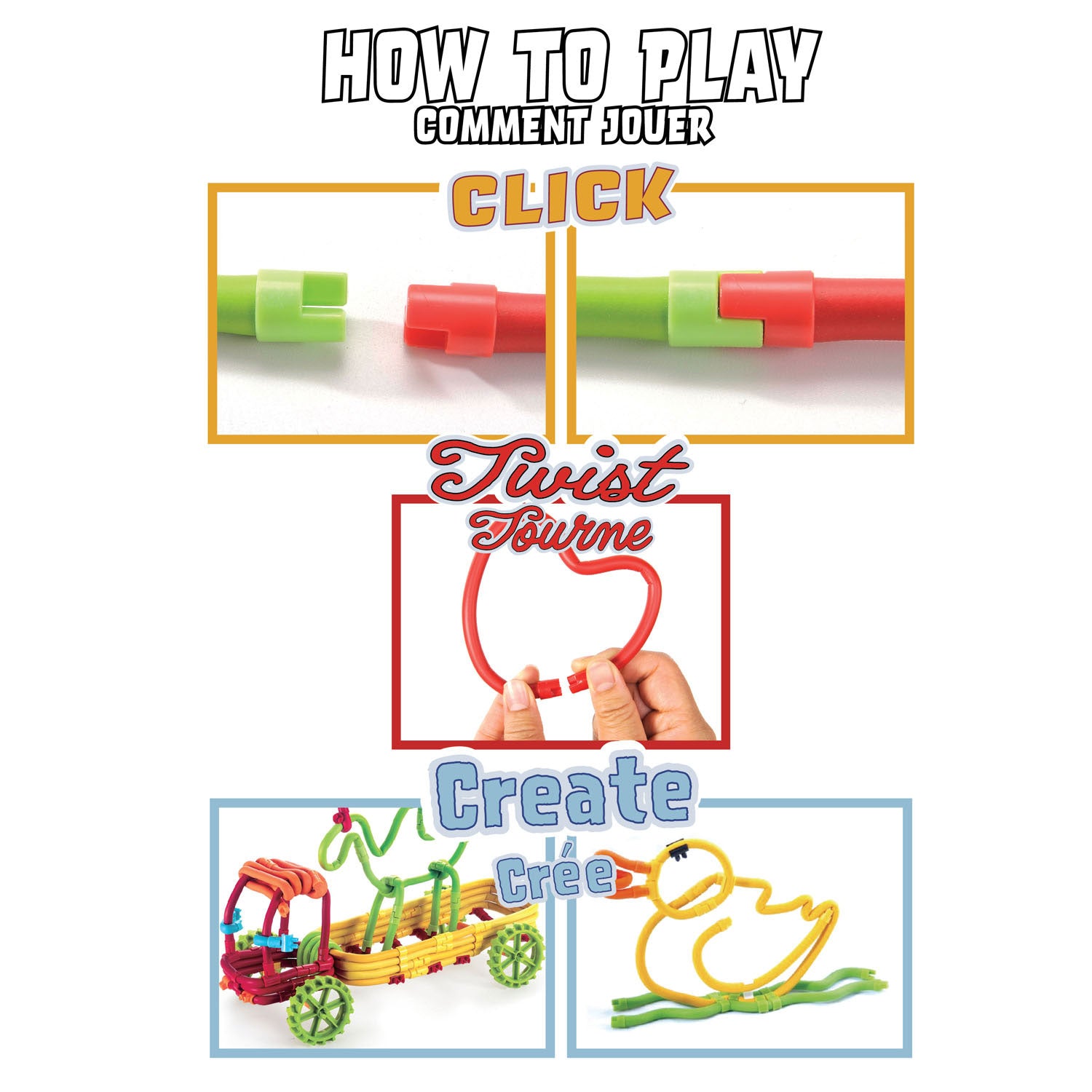 Spaghettez 3D Art Flexible Gebäudestangen, 70dlg.