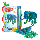 CLICS Spaghetteez Ele-Flex Elephant Flexible Gebäudestangen, 48dlg. - afbeelding 1